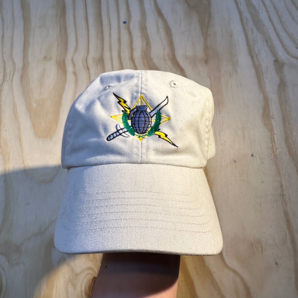 Zkapz Men Beige Military Grenade Tactical Baseball Cap American Flag Hat OSFM